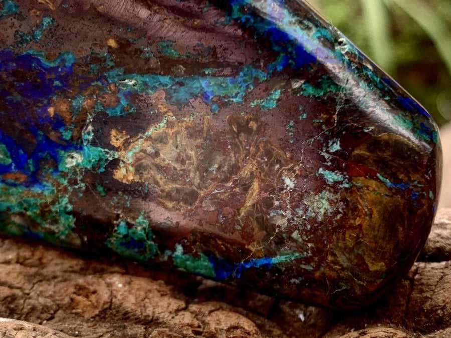 Polished Rare Azurite, Chrysocolla and Malachite Specimen x 1 From Kaokoveld, Namibia
