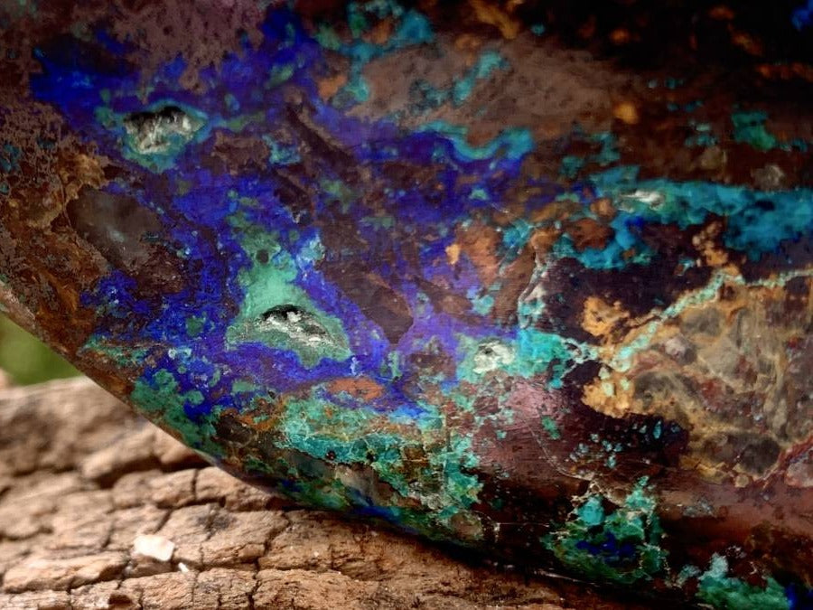 Polished Rare Azurite, Chrysocolla and Malachite Specimen x 1 From Kaokoveld, Namibia