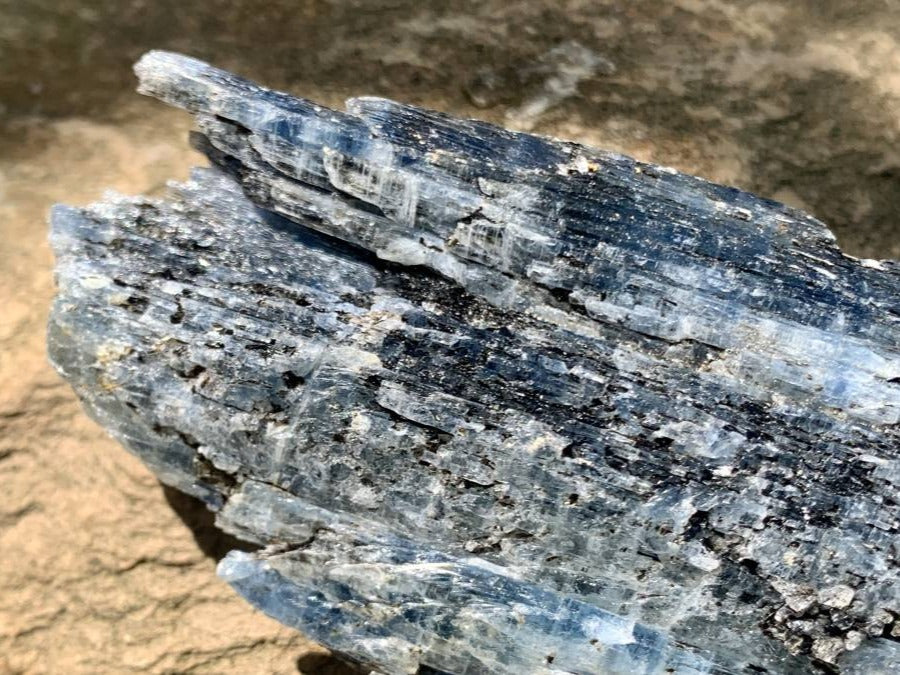 Natural Large Blue Kyanite with Biotite Mica Specimen x 1 From Karoi, Zimbabwe