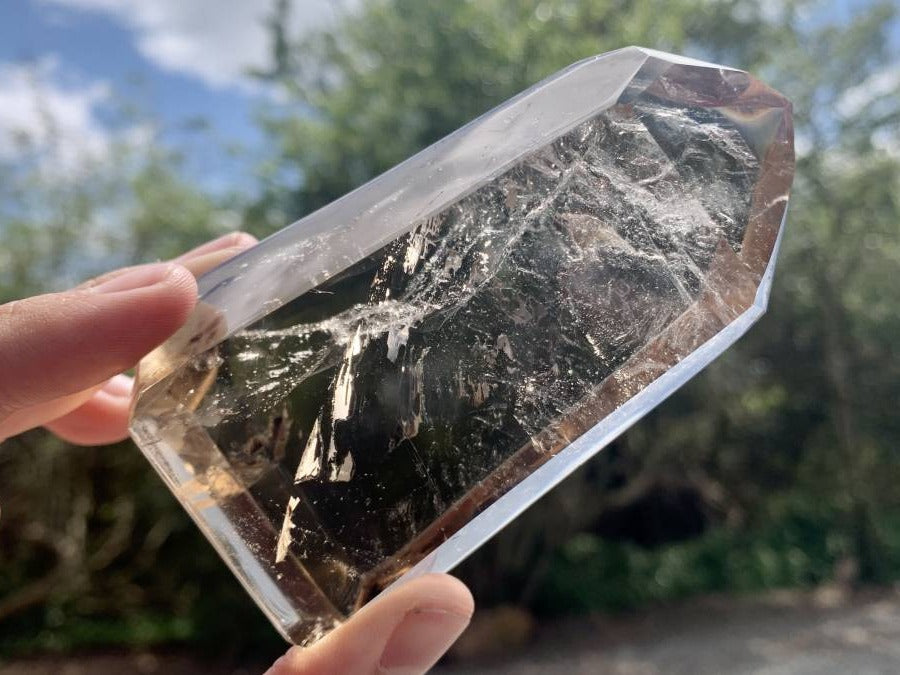 Polished Smokey Quartz Crystal x 1 From Anzojorobe, Madagascar