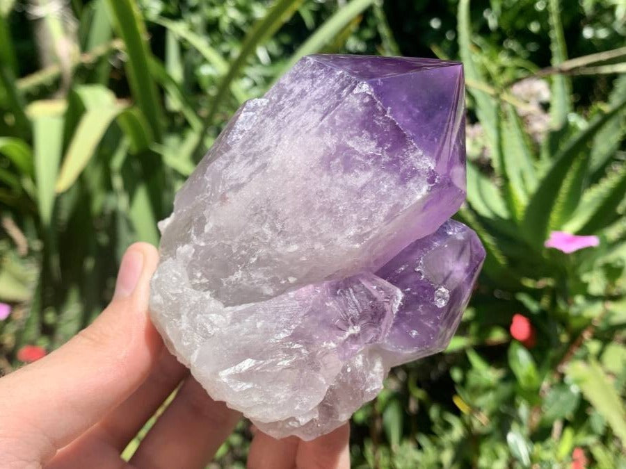 Polished Twin Jacaranda Amethyst Cluster x 1 From Mumbwa, Zambia