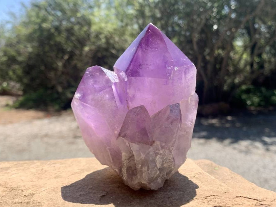 Polished Twin Jacaranda Amethyst Cluster x 1 From Mumbwa, Zambia