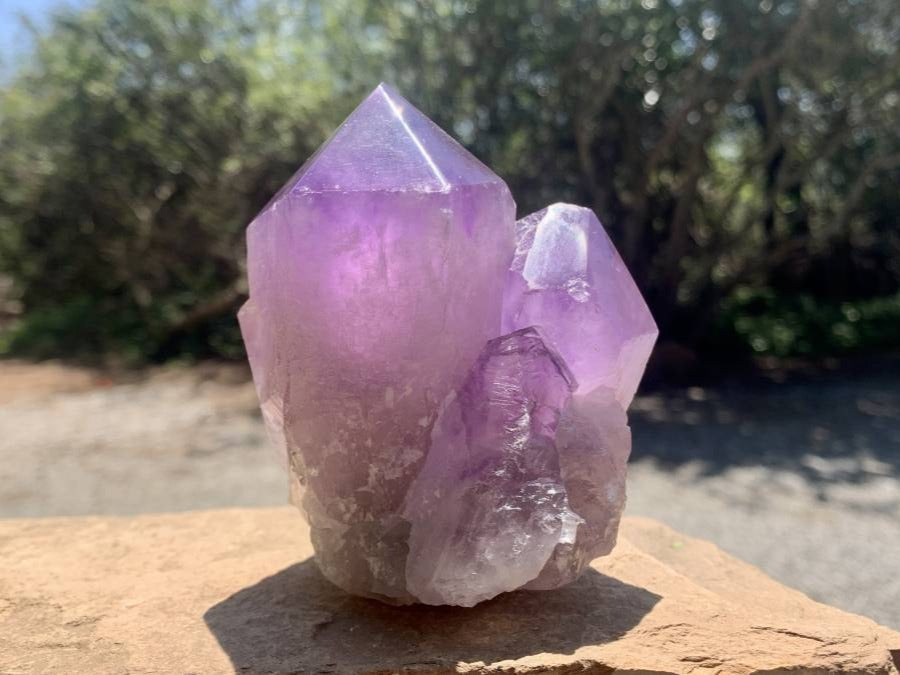 Polished Twin Jacaranda Amethyst Cluster x 1 From Mumbwa, Zambia
