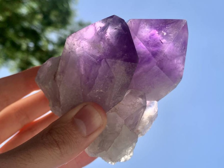 Polished Twin Jacaranda Amethyst Cluster x 1 From Mumbwa, Zambia