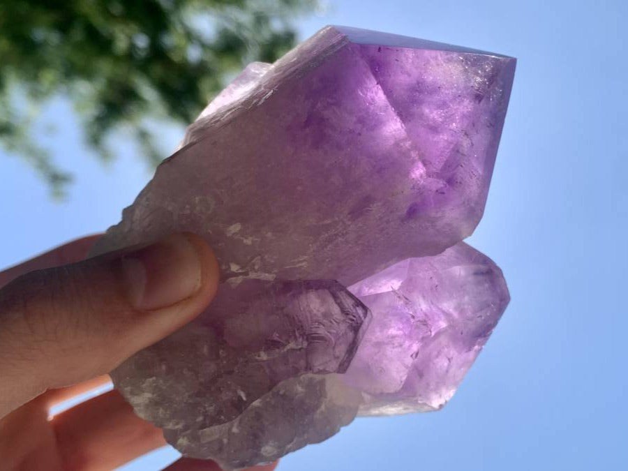 Polished Twin Jacaranda Amethyst Cluster x 1 From Mumbwa, Zambia