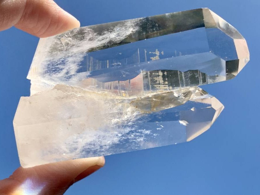 Polished Rare Twin Quartz Cluster x 1 From Madagascar