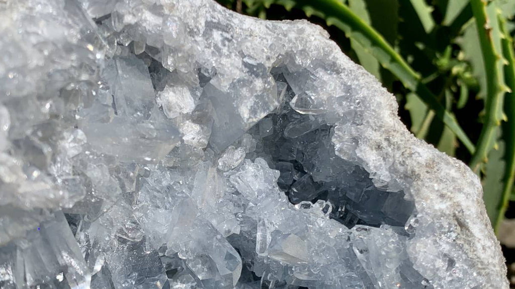 Natural Acicular Gemmy Celestite Mineral Specimen x 1 From Sakoane, Madagascar