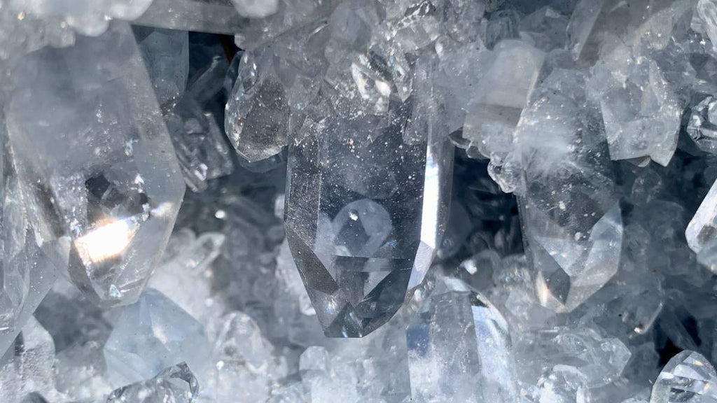 Natural Acicular Gemmy Celestite Mineral Specimen x 1 From Sakoane, Madagascar