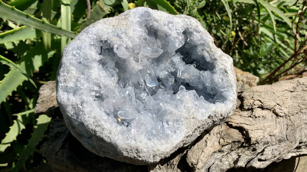 Natural Acicular Gemmy Celestite Mineral Specimen x 1 From Sakoane, Madagascar