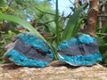 Natural Twin Shattuckite and Bornite Split Nodule x 1 From Kaokoveld, Namibia