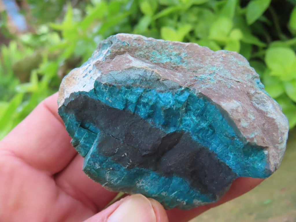 Natural Twin Shattuckite and Bornite Split Nodule x 1 From Kaokoveld, Namibia