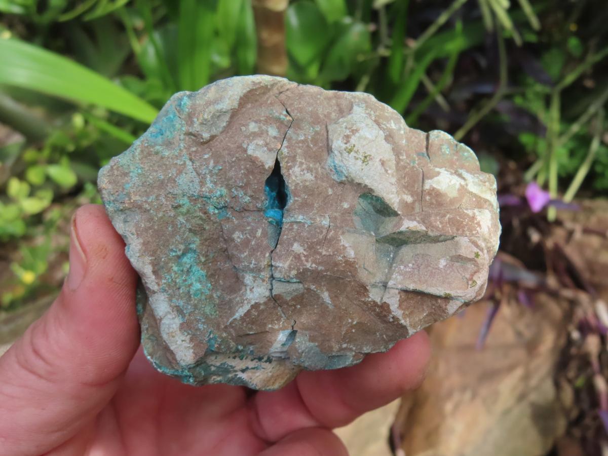 Natural Twin Shattuckite and Bornite Split Nodule x 1 From Kaokoveld, Namibia