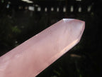 Polished Gemmy Long Rose Quartz Standing Prism x 1  From Ambatondrazaka, Madagascar