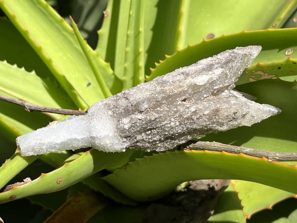 Natural Fluorescent Triple Terminated Spearhead Calcite x 1 From Albert's Mountain, Lesotho