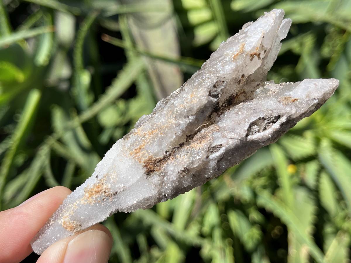 Natural Fluorescent Triple Terminated Spearhead Calcite x 1 From Albert's Mountain, Lesotho