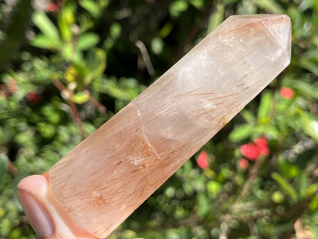 Polished Copper Rutilated Quartz Crystal x 1 From Madagascar