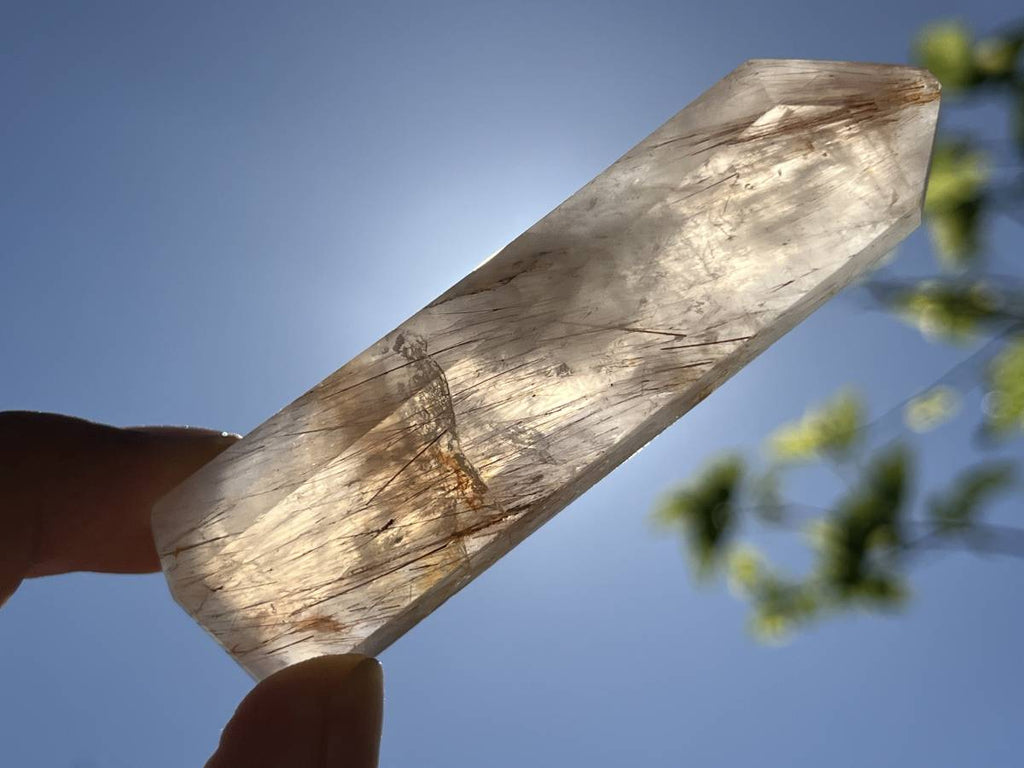 Polished Copper Rutilated Quartz Crystal x 1 From Madagascar
