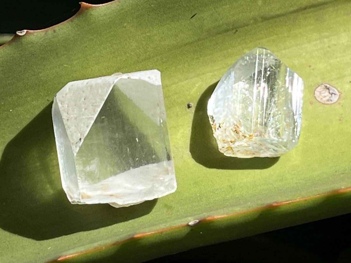 Natural Pair Of Silver Topaz Crystals x 1 From Erongo, Namibia