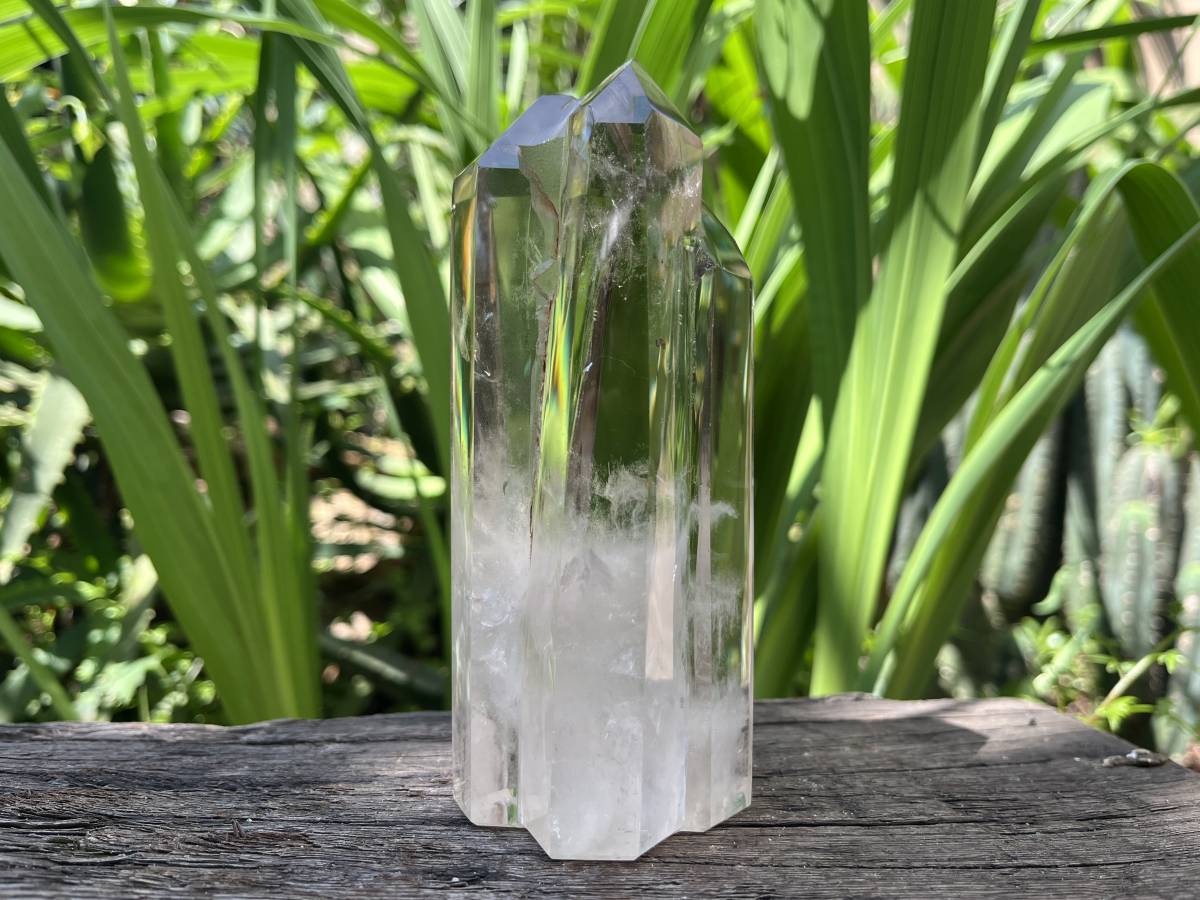 Polished Triplet Optic Smokey Quartz Crystal x 1 From Anzojorabe, Madagascar