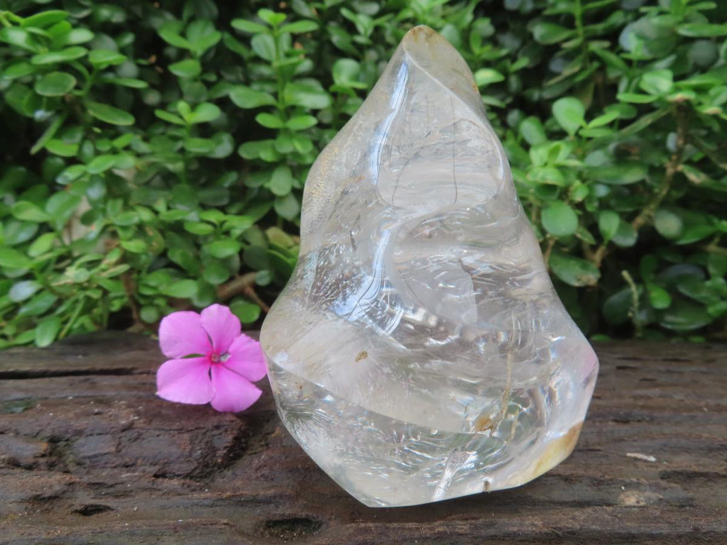 Polished Clear Quartz Flame x 1 From Ambatondrazaka, Madagascar