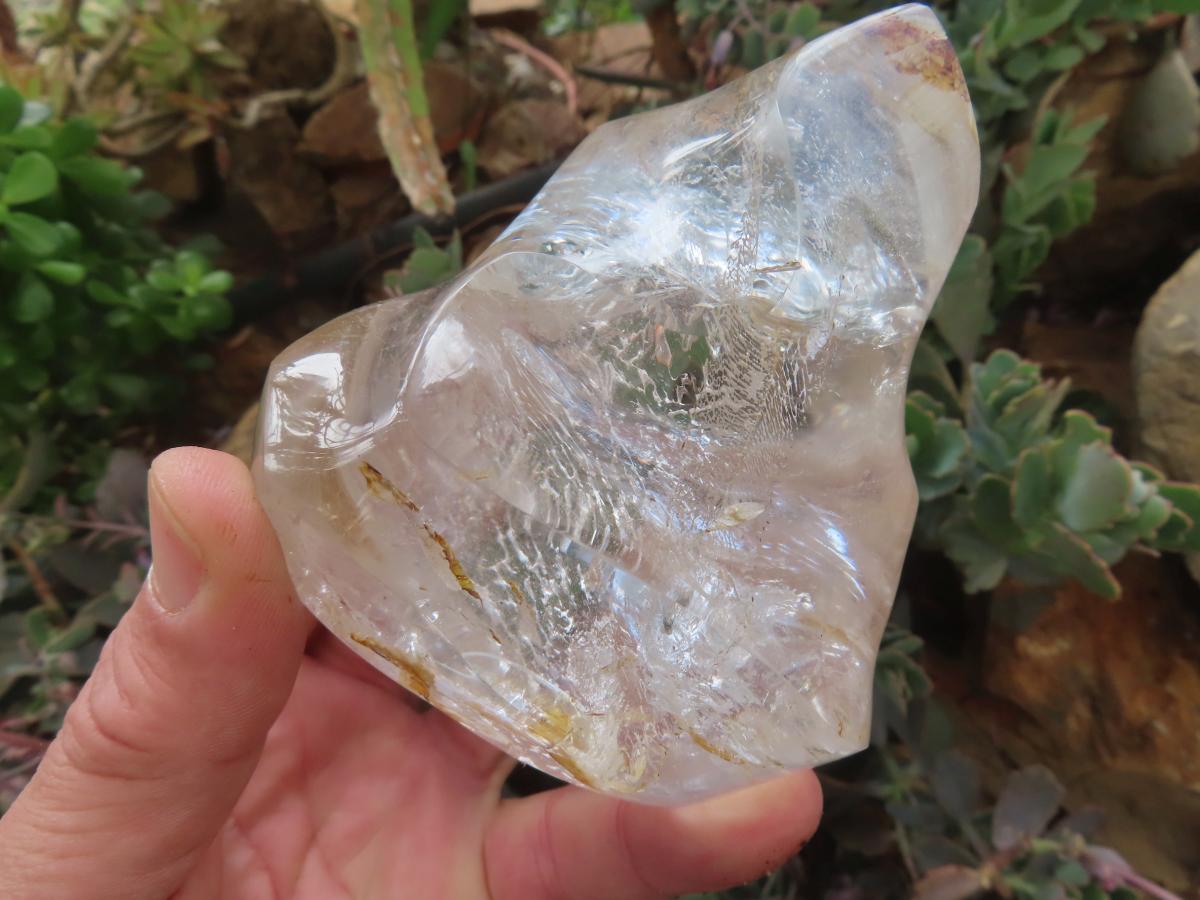 Polished Clear Quartz Flame x 1 From Ambatondrazaka, Madagascar
