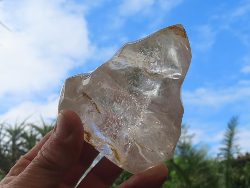 Polished Clear Quartz Flame x 1 From Ambatondrazaka, Madagascar