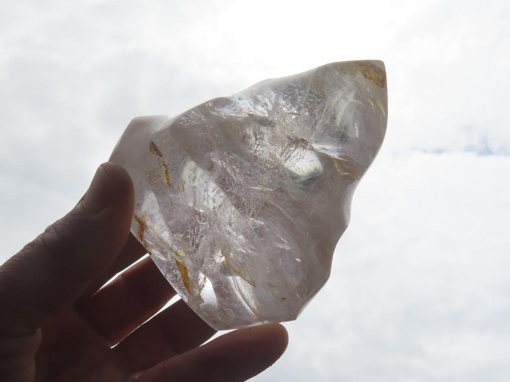 Polished Clear Quartz Flame x 1 From Ambatondrazaka, Madagascar