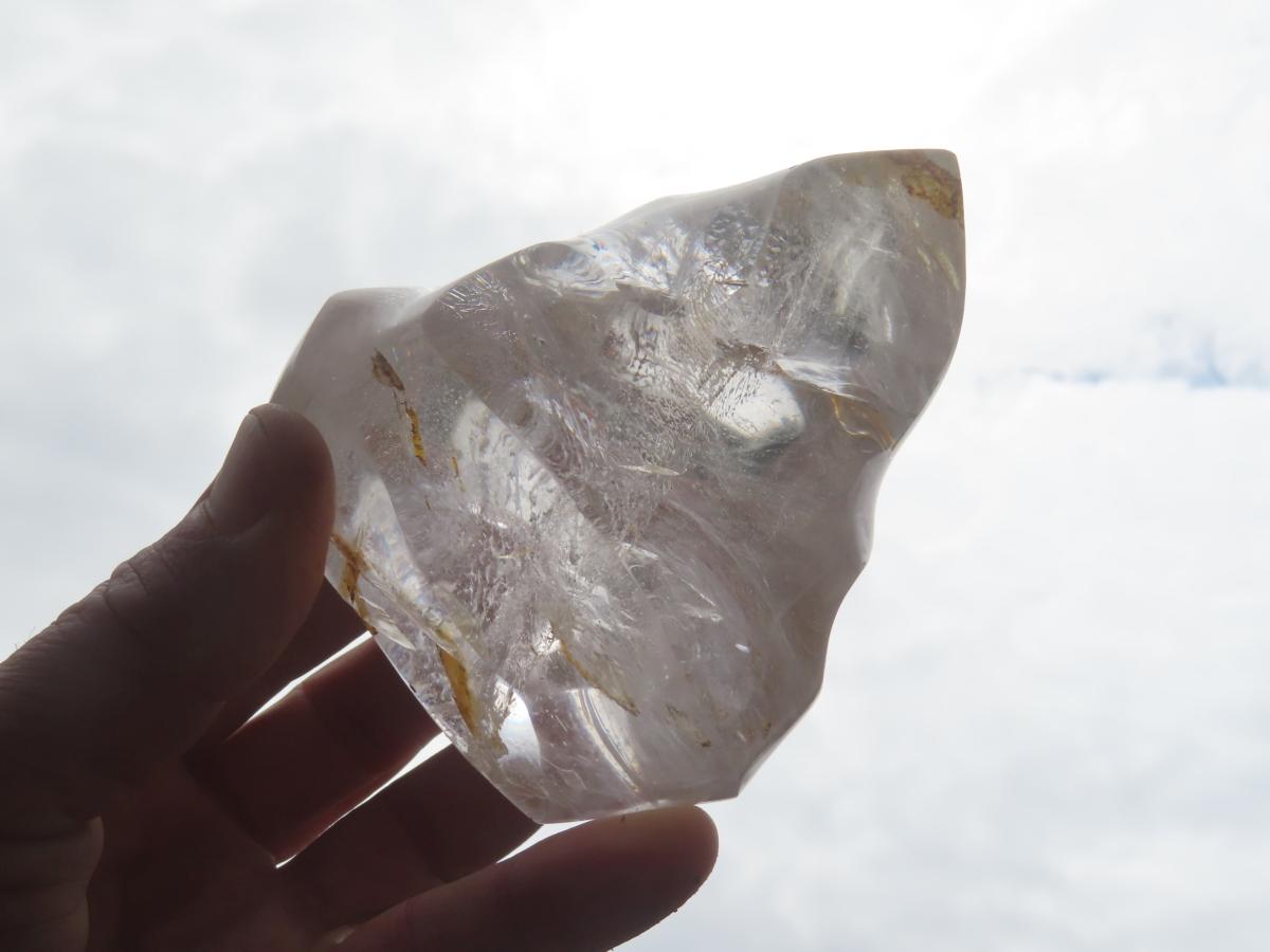 Polished Clear Quartz Flame x 1 From Ambatondrazaka, Madagascar