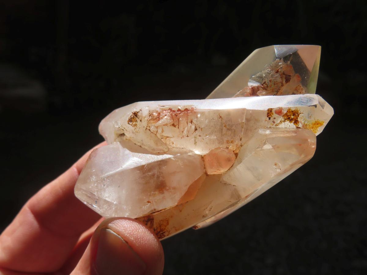Polished Clear Quintuple Quartz Cluster x 1 From Madagascar