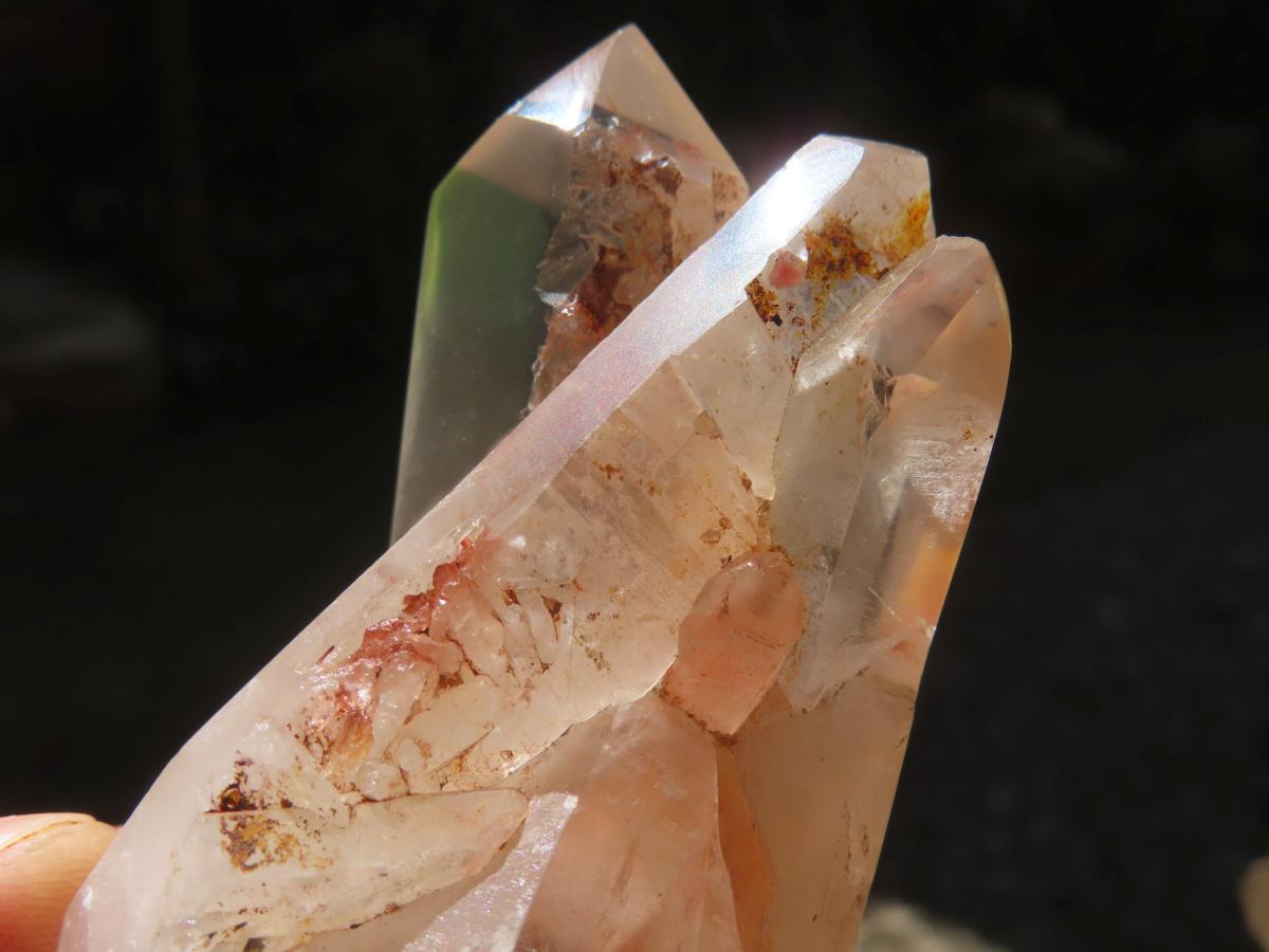 Polished Clear Quintuple Quartz Cluster x 1 From Madagascar