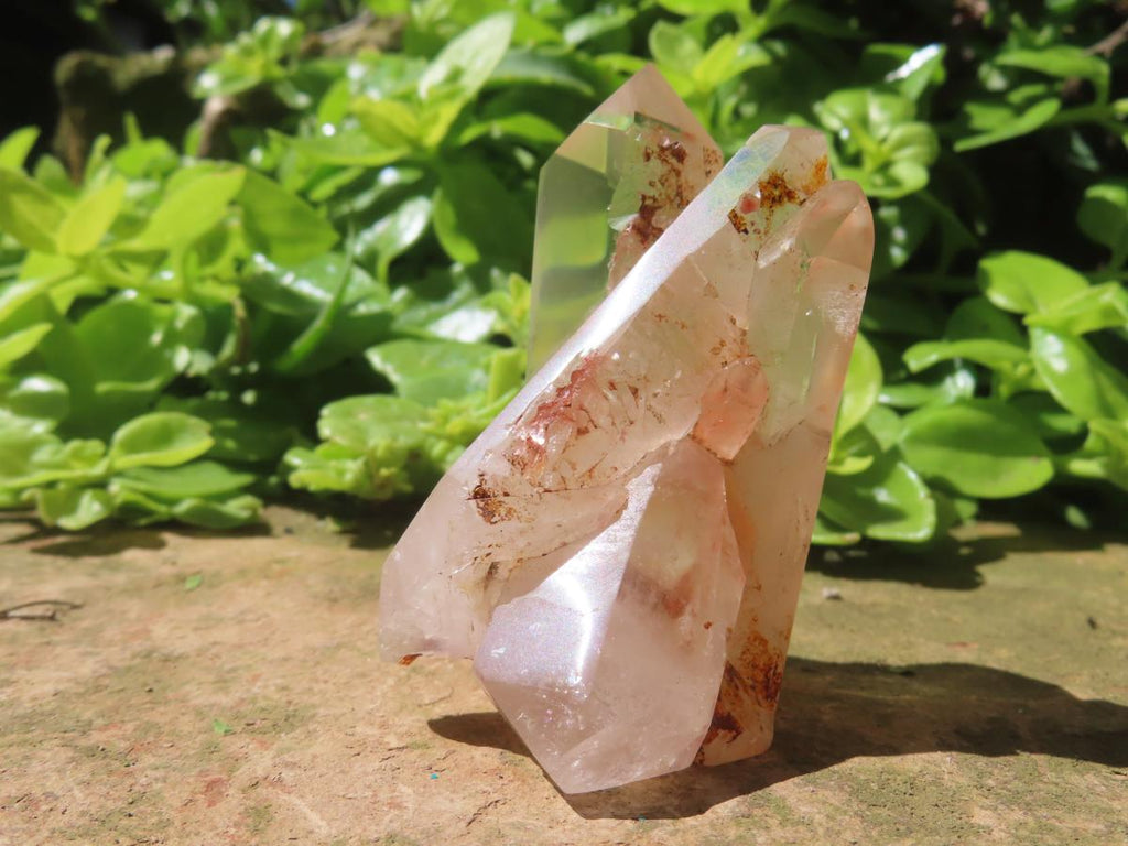 Polished Clear Quintuple Quartz Cluster x 1 From Madagascar