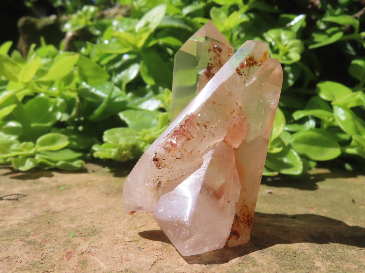 Polished Clear Quintuple Quartz Cluster x 1 From Madagascar