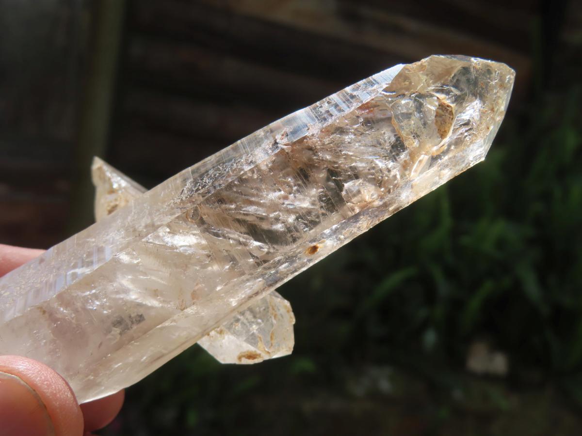 Natural Crisscross Smokey Quartz With Enhydro x 1 From Brandberg Namibia