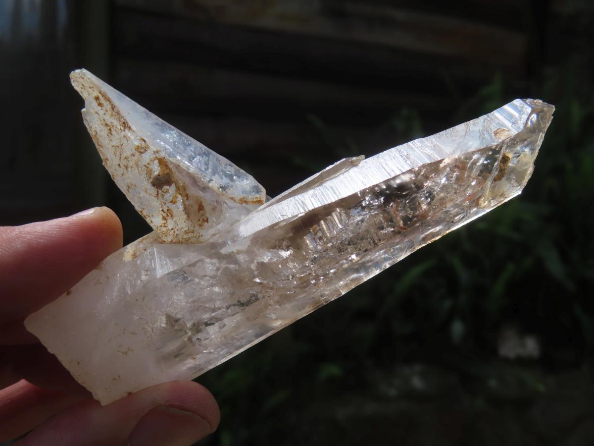 Natural Crisscross Smokey Quartz With Enhydro x 1 From Brandberg Namibia