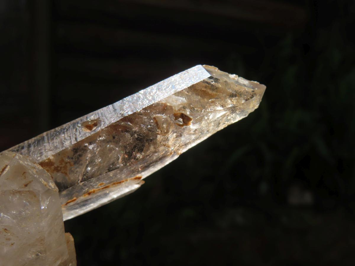 Natural Crisscross Smokey Quartz With Enhydro x 1 From Brandberg Namibia