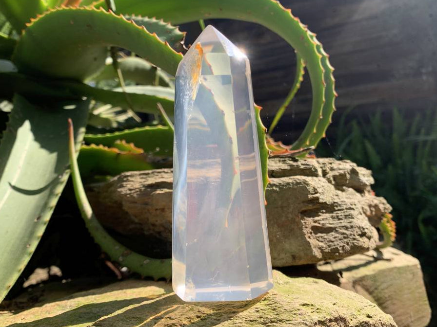 Polished A Grade Clear Girasol Quartz Crystal x 1 From Ambatondrazaka, Madagascar