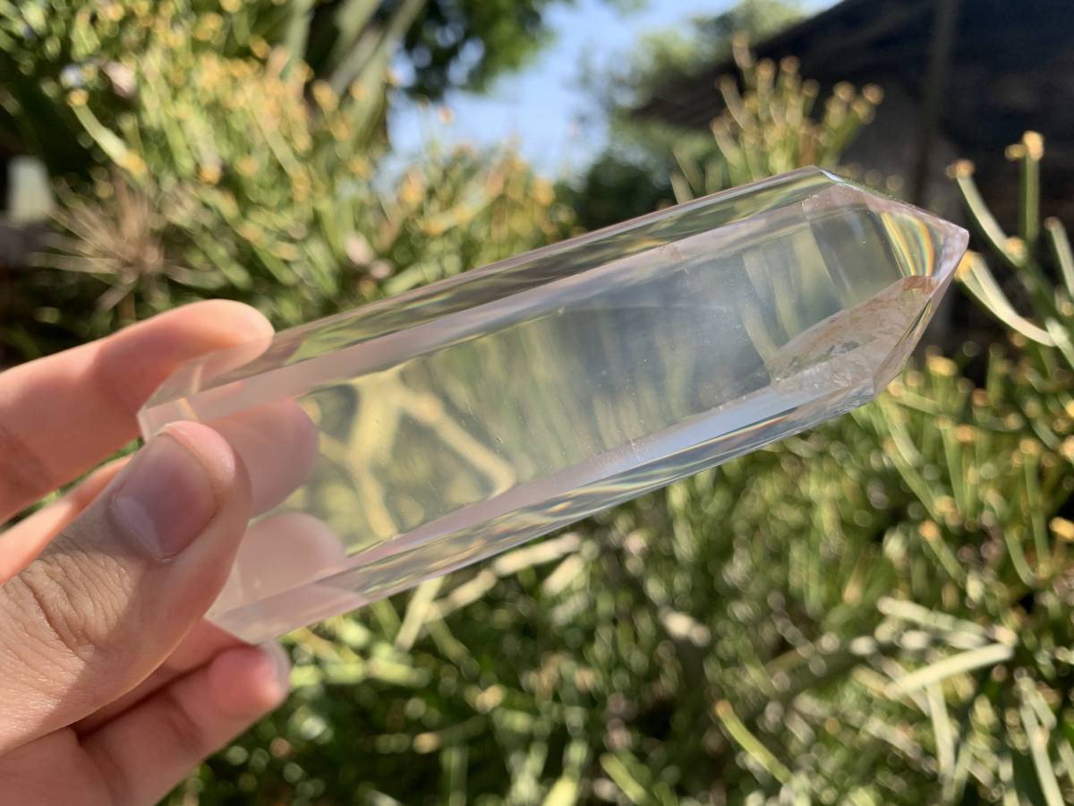 Polished A Grade Clear Girasol Quartz Crystal x 1 From Ambatondrazaka, Madagascar