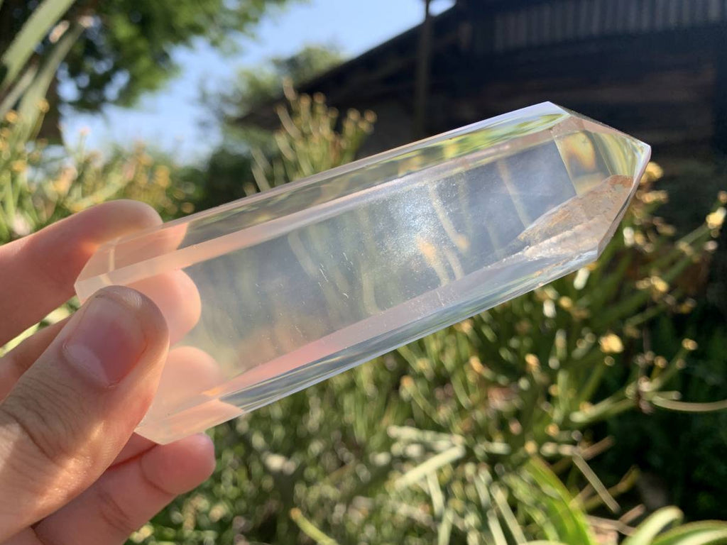 Polished A Grade Clear Girasol Quartz Crystal x 1 From Ambatondrazaka, Madagascar