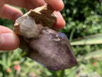 Natural Double Terminated Tabular Sceptre Window Amethyst Crystal With Enhydro x 1 From Brandberg, Namibia