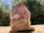 Natural Double Terminated Tabular Sceptre Window Amethyst Crystal With Enhydro x 1 From Brandberg, Namibia