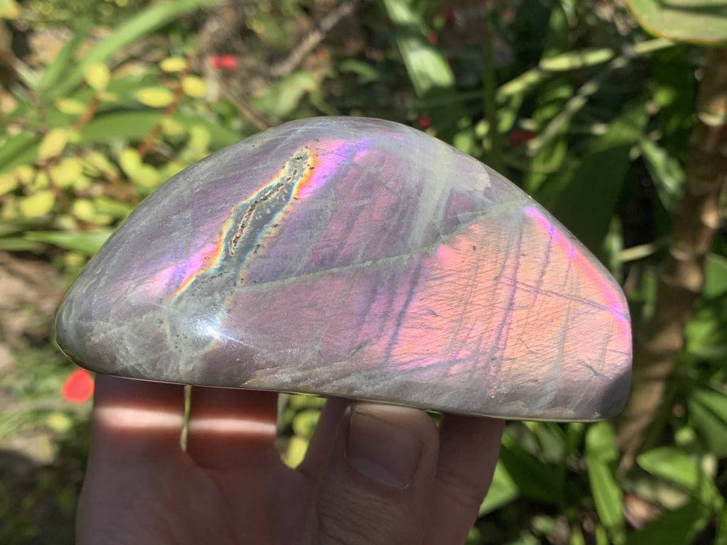 Polished Rare Purple Sunset Flash Labradorite Display Piece x 1 From Tulear, Madagascar