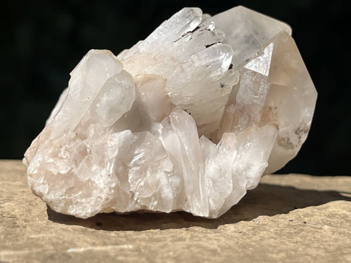 Natural Hollandite Star Cascading Quartz Cluster x 1 From Ambositra, Madagascar