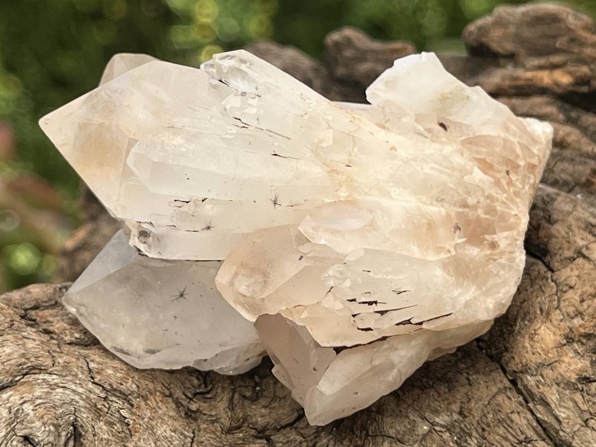 Natural Hollandite Star Cascading Quartz Cluster x 1 From Ambositra, Madagascar