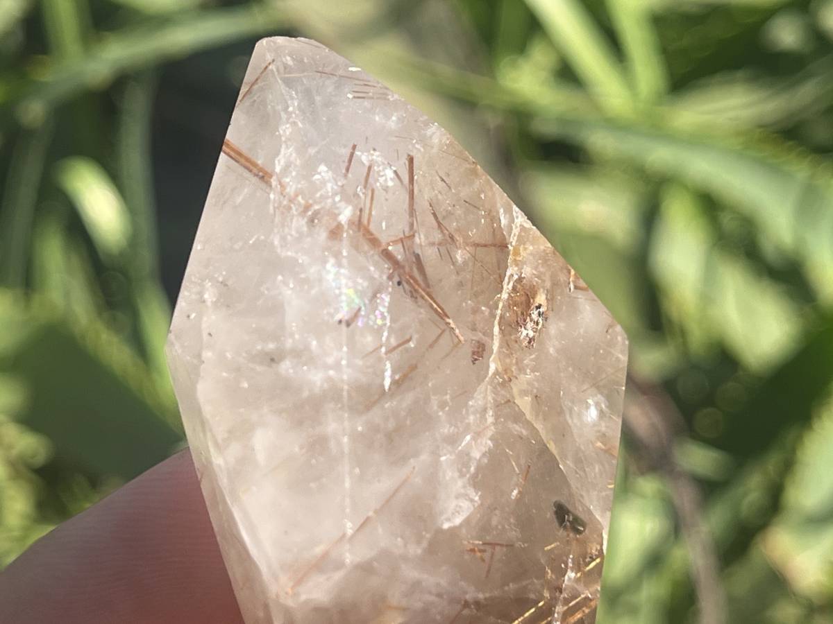 Polished Double Terminated Smokey Golden Rutile Quartz x 1 From Madagascar