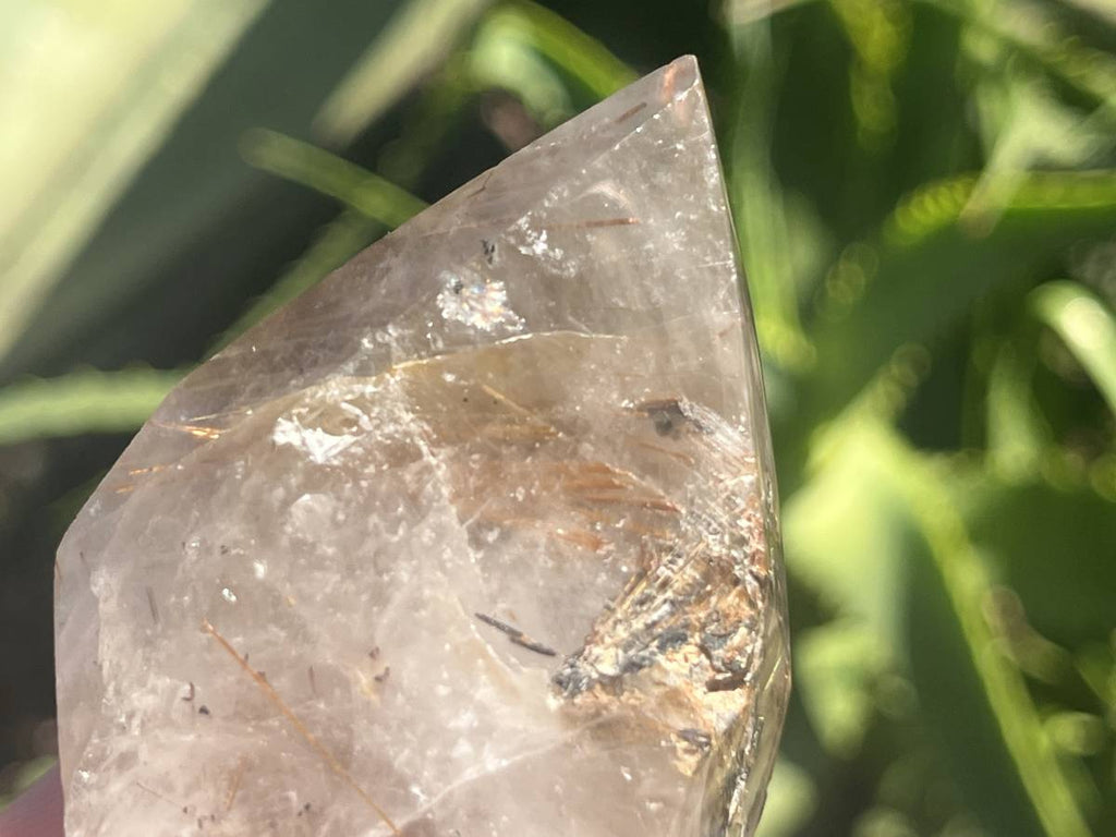Polished Double Terminated Smokey Golden Rutile Quartz x 1 From Madagascar