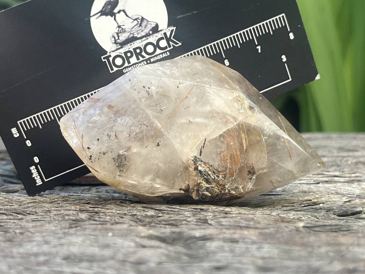 Polished Double Terminated Smokey Golden Rutile Quartz x 1 From Madagascar