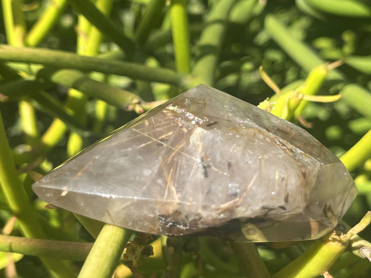 Polished Double Terminated Smokey Golden Rutile Quartz x 1 From Madagascar