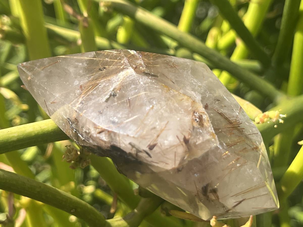 Polished Double Terminated Smokey Golden Rutile Quartz x 1 From Madagascar