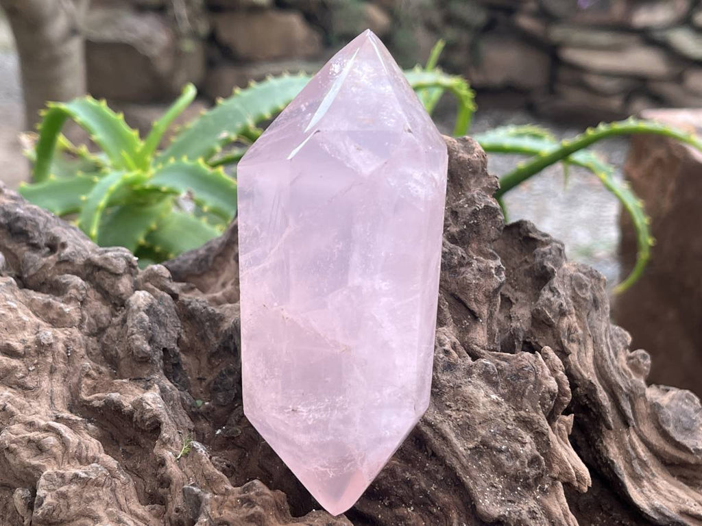 Polished Double Terminated Gemmy Rose Quartz Crystal x 1 From Ambatondrazaka, Madagascar