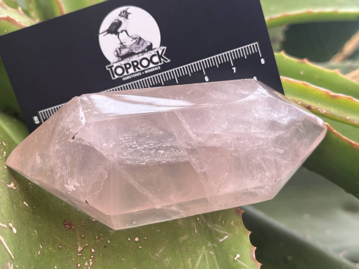 Polished Double Terminated Gemmy Rose Quartz Crystal x 1 From Ambatondrazaka, Madagascar